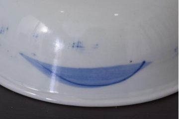 アンティーク雑貨　江戸期　伊万里　コウモリ図柄　深鉢　皿(和食器)(R-036532)