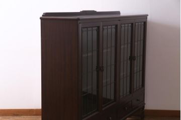 ビンテージ家具　神戸洋家具　メープル不二屋　高級感漂うクラシカルなサイドボード(収納棚)(定価約59万円)