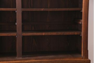 アンティーク家具　大正昭和初期　栓材　大正ロマン薫るノスタルジックな重ねキャビネット(収納棚、戸棚、食器棚、ショーケース)