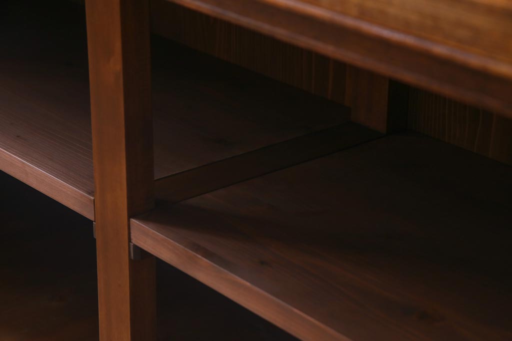 アンティーク家具　大正昭和初期　栓材　大正ロマン薫るノスタルジックな重ねキャビネット(収納棚、戸棚、食器棚、ショーケース)