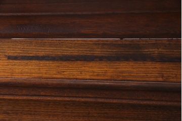 アンティーク家具　大正昭和初期　栓材　大正ロマン薫るノスタルジックな重ねキャビネット(収納棚、戸棚、食器棚、ショーケース)