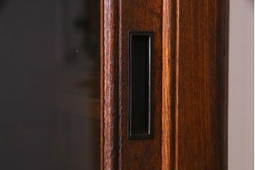 アンティーク家具　大正昭和初期　栓材　大正ロマン薫るノスタルジックな重ねキャビネット(収納棚、戸棚、食器棚、ショーケース)