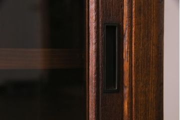アンティーク家具　大正昭和初期　栓材　大正ロマン薫るノスタルジックな重ねキャビネット(収納棚、戸棚、食器棚、ショーケース)