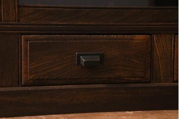 アンティーク家具　大正昭和初期　栓材　大正ロマン薫るノスタルジックな重ねキャビネット(収納棚、戸棚、食器棚、ショーケース)