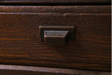 アンティーク家具　大正昭和初期　栓材　大正ロマン薫るノスタルジックな重ねキャビネット(収納棚、戸棚、食器棚、ショーケース)