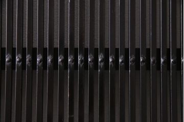 アンティーク建具　和製アンティーク　ワンランク上の和の空間を演出する万本格子戸3枚セット(引き戸、建具)(R-036544)