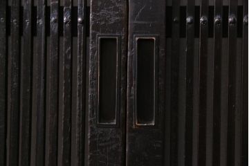 アンティーク建具　和製アンティーク　ワンランク上の和の空間を演出する万本格子戸3枚セット(引き戸、建具)(R-036544)