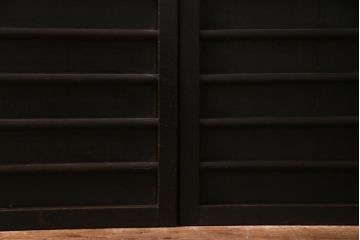 アンティーク建具　和製アンティーク　ワンランク上の和の空間を演出する万本格子戸3枚セット(引き戸、建具)(R-036544)