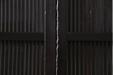 アンティーク建具　和製アンティーク　ワンランク上の和の空間を演出する万本格子戸3枚セット(引き戸、建具)(R-036544)
