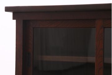 アンティーク家具　大正昭和初期　天板リメイク　天板をカウンターとして使える便利な収納棚(作業台、戸棚)