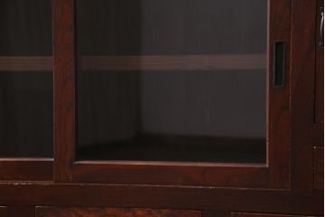 アンティーク家具　大正昭和初期　天板リメイク　天板をカウンターとして使える便利な収納棚(作業台、戸棚)