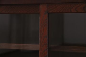 アンティーク家具　大正昭和初期　天板リメイク　天板をカウンターとして使える便利な収納棚(作業台、戸棚)