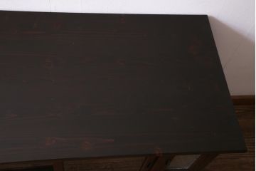 アンティーク家具　大正昭和初期　天板リメイク　天板をカウンターとして使える便利な収納棚(作業台、戸棚)