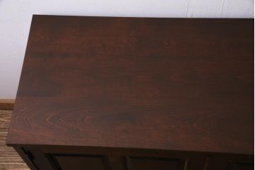 当店リメイク家具　北海道民芸家具　テレビ台　落ち着いた雰囲気が魅力的な2wayリビングボード(衣装箪笥、収納棚)