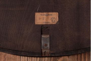 アンティーク雑貨　SEIKOSHA(精工舎、セイコー)　内部交換済・電池式　14DAY　丸みのあるフォルムの掛時計(柱時計、振り子時計)(R-036558)
