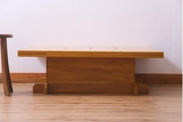 和製アンティーク家具　昭和レトロ　上品な和の雰囲気漂う座卓(テーブル、関西火鉢、囲炉裏)