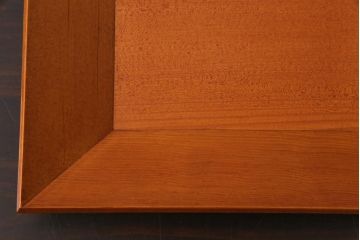 指物師 友斎作　東山大谷古松　四方盆・共箱付き(若狭盆、茶道具)(R-036564)