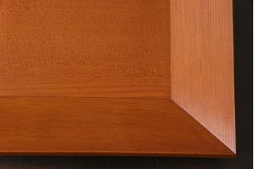 指物師 友斎作　東山大谷古松　四方盆・共箱付き(若狭盆、茶道具)(R-036564)