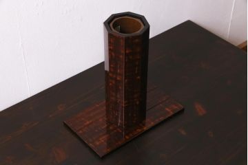 古民具　昭和初期　根来塗　木製花瓶(花入れ、花器、漆器)(R-036567)