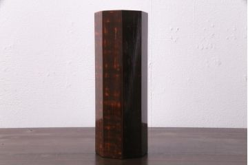 古民具　昭和初期　根来塗　木製花瓶(花入れ、花器、漆器)(R-036567)