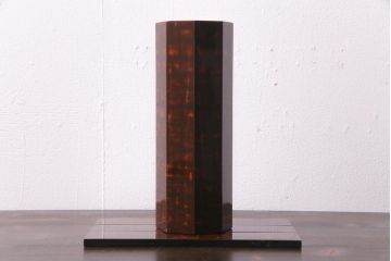 古民具　昭和初期　根来塗　木製花瓶(花入れ、花器、漆器)(R-036567)