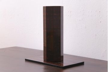 古民具　昭和初期　根来塗　木製花瓶(花入れ、花器、漆器)(R-036567)