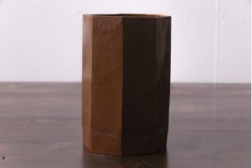 古民具　昭和初期　根来塗　木製花瓶(花入れ、花器、漆器)(R-036567)