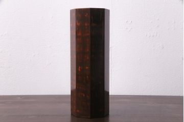 古民具　昭和初期　根来塗　木製花瓶(花入れ、花器、漆器)(R-036567)