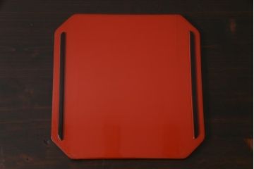 古民具　明治大正期　鶴蒔絵　木製菓子器(盛器、漆器)(R-036568)