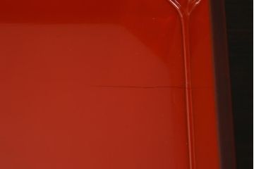 古民具　明治大正期　鶴蒔絵　木製菓子器(盛器、漆器)(R-036568)