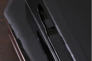 古民具　明治大正期　鶴蒔絵　木製菓子器(盛器、漆器)(R-036568)