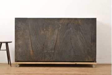 アンティーク家具　シックな黒塗りサイドボード(飾り棚)(R-036573)