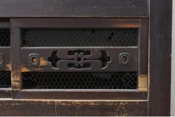和製アンティーク　和空間を盛り上げる四尺水屋箪笥(サイドボード、食器棚、収納棚、キャビネット)(R-036584)