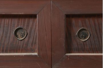 アンティーク家具　四尺　透かしの引き戸が魅力の水屋箪笥サイドボード(テレビ台)(R-036587)