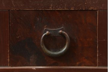 アンティーク家具　四尺　透かしの引き戸が魅力の水屋箪笥サイドボード(テレビ台)(R-036587)