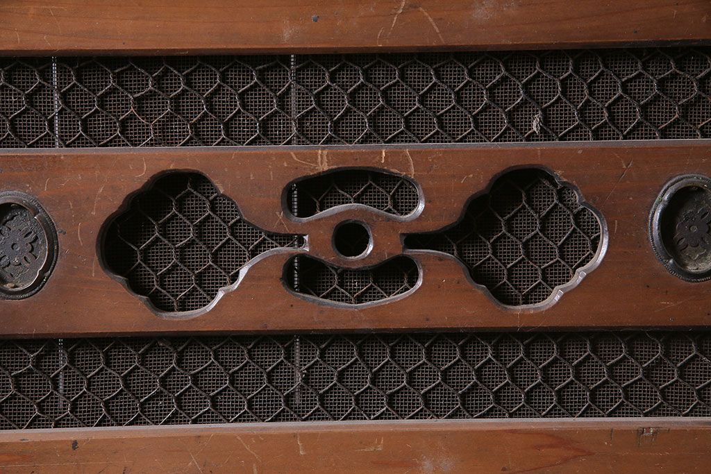 アンティーク家具　明治期　木味が魅力の四尺水屋箪笥(キャビネット、食器棚、収納棚)(R-036592)