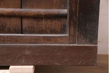 アンティーク家具　明治期　木味が魅力の四尺水屋箪笥(キャビネット、食器棚、収納棚)(R-036592)