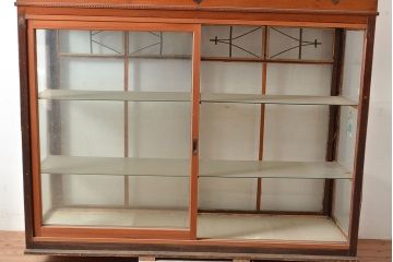 アンティーク家具　特大サイズのガラスケース(ショーケース、飾り棚)(R-036598)