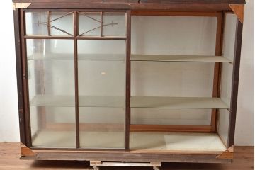 アンティーク家具　特大サイズのガラスケース(ショーケース、飾り棚)(R-036598)