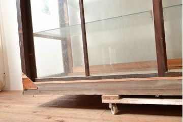 アンティーク家具　特大サイズのガラスケース(ショーケース、飾り棚)(R-036598)