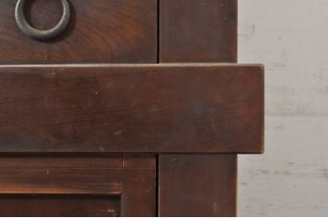和製アンティーク　一本物　存在感抜群の六尺水屋箪笥(キャビネット、収納棚、戸棚、食器棚)(R-036599)