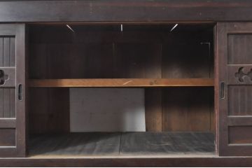 和製アンティーク　一本物　存在感抜群の六尺水屋箪笥(キャビネット、収納棚、戸棚、食器棚)(R-036599)