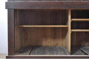 和製アンティーク　一本物　存在感抜群の六尺水屋箪笥(キャビネット、収納棚、戸棚、食器棚)(R-036599)