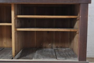 和製アンティーク　一本物　存在感抜群の六尺水屋箪笥(キャビネット、収納棚、戸棚、食器棚)(R-036599)