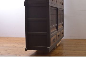 アンティーク家具　立派な六尺水屋箪笥(収納棚)(R-036600)