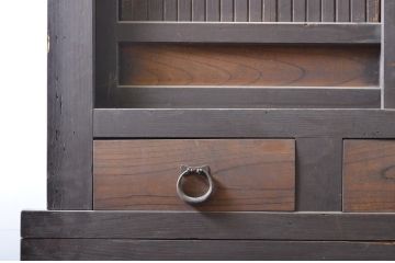 アンティーク家具　立派な六尺水屋箪笥(収納棚)(R-036600)