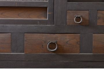 アンティーク家具　立派な六尺水屋箪笥(収納棚)(R-036600)