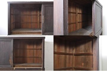アンティーク家具　収納箪笥キャビネット(水屋箪笥)(R-036609)