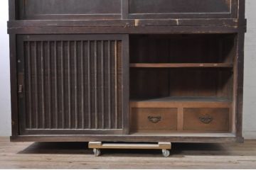 アンティーク家具　収納箪笥キャビネット(水屋箪笥)(R-036609)