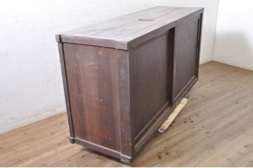 和製アンティーク　収納箪笥サイドボード(テレビ台、水屋箪笥、収納棚、戸棚、キャビネット)(R-036610)